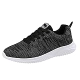 FNKDOR Leicht Sneaker Herren Atmungsaktiv Mesh Laufschuhe Flach Turnschuhe Fitness Sp