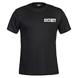 Mil-Tec T-Shirt mit Doppeldruck Security, Schwarz, L