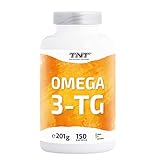 TNT – Omega 3 Kapseln Hochdosiert • Fischöl mit EPA & DHA ohne Zusätze • Laborgeprüft (150 Kapseln Plus)