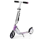 HUDORA Big Wheel 180 Scooter, Tret-Roller - City-Scooter klappbar, lila, 14746