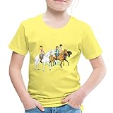 Spreadshirt Bibi Und Tina Ausritt Mit Alexander Falkenstein Kinder Premium T-Shirt, 134-140, Gelb