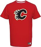 Majestic Athletic NHL Eishockey Logo T-Shirt Calgary Flames rot (X-Large)