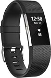 Fitbit Standard Charge 2 Unisex Armband Zur Herzfrequenz Und Fitnessaufzeichnung, schwarz, S, FB407SBKS-EU