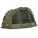 Lucx® Puma Angelzelt 1 Man Bivvy 1 Mann Karpfenzelt Carp Dome Fishing Tent 1 Person Angler Zelt Wassersäule 10.000 mm Camping