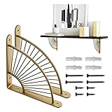 EEUK Sektor Regalhalterung, Regalträger 200 Mm Regalkonsole Für Wandmontage Metall Handwerk Regalwinkel FüR Home Office Restaurant Dekorative (2 Stück)