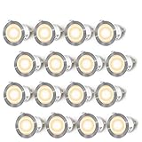 Terrassen Einbaustrahler Terrassenbeleuchtung 16er Set LED Bodeneinbaustrahler IP67 wasserdicht für Außen 12V Mini Einbauspots W