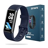 EEFINITE Fitnessuhr für Damen Herren, Alexa Built-in, 5ATM Wasserdicht Fitness Tracker mit Blutsauerstoff Herzfrequenz-Monitor, Schlaf&Schwimmen Tracking, Schrittzähler Uhr Kalorienzähler, B