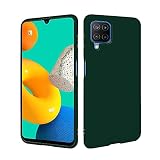 HSP Hülle für Samsung Galaxy M32 [Staubabweisend] Handyhülle | Premium TPU Silikon Case Schutzhülle | Kratzfest Stoßfest Fallschutz | Kameraschutz Displayschutz | Passgenau Dünn Matt | Grü