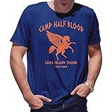 Camp Half-Blood Percy Jackson Inspired PJO Heroes of Olympus Orange Herren blau T-Shirt Size XXL