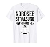 Nordsee Stralsund Fischbrötchen Möwe Küste Strand Urlaub T-S