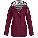 Caixunkun Hoodies for Women Button Down Tops Casual Drawstring Long Sleeve Sweatshirts Fall Tops(Wine, XXL)