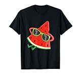 Wassermelonen Sommer Melone Wassermelone mit Sonnenbrille T-S