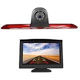 HD 720p 3. Bremsleuchte, Rückfahrkamera-Set, 12,7 cm (5 Zoll) LCD-Rückfahrkamera mit IP68 wasserdicht, Nachtsicht, Rückfahrkamera, kompatibel mit MB Mercedes Sprinter W906 1500 2500 C