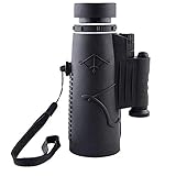 DKEE High Power Monocular-Teleskop, 50X Schwarz Outdoor Wandern Camping HD Optical Monokulare Vogelbeobachtung-Update Mit Taschenlampe Tag- Und Nachtsicht Ferng