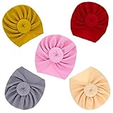 Baby Baden duschekappe, Bad Visier, Shampoo Schild, 5 stücke niedliche Baby mädchen Turban Hut säugling Wraps Hut Bogen Knot Turban Kappe (Farbe : 5Pcs Donuts Style)