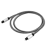 Cadorabo Digitales Audio Kabel 3m in Schwarz - Toslink zu Toslink Kabel - Optisches Digitalkabel für Stereoanlage, Soundbar, Heimk