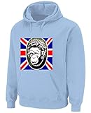 Tribal T-Shirts Banksy Monkey Queen Kapuzenpullover für Herren, hellblau, S