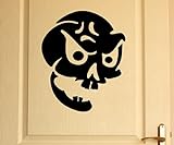 Türaufkleber Schädel Skull Totenkopf Skelett Horror Tür Sticker Aufkleber 5O225, Farbe:Rot Matt;Hohe:10