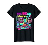 Damen Die 80er Retro 1980er Jahre Deko Kostüm 1980s Pop Outfit 80s T-S