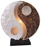 Deko-Leuchte YING YANG NATUR, rund, Natur-Material, Höhe ca. 30