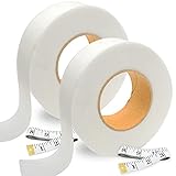 2er-Pack Saumband, 128m Aufbügeln Saumklebeband Hem Tape mit Maßband, für Vorhang Jeans Säume Hose Kleidung, 64m Länge 2,5cm B