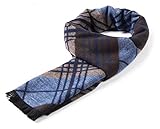 Winter Warm Tartan Schal Weiche Karierte Quasten Karierte Unikat Style Wrap Shawls Business England Style Frühling Herren (Color : Wei?, Size : One Size)