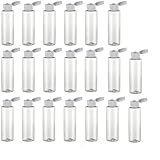 Solustre 20 Stück Leere Nachfüllbare Plastikflasche Shampoo Make-Up Probeflaschen mit Klappdeckel Einwegreiseflaschen für Lotionsflüssigk