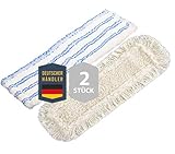 Wischmoppbezug Ersatzbezug DOPPELPACK Set für 40 cm Wischmopp Klapphalter MADE IN EUROPE, Bodenwischer Mopp für Öle Microfaser & Baumwolle Bodenbeläge wie Laminat Echtholzböden, Dielen, Fliesen T