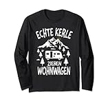 Echte Kerle Ziehen Wohnwagen Camping Urlaub Berge Natur Lang