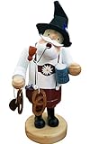 SEEAS Räucherfigur Bayer - XL 19cm Holz - stilecht mit Lederhose Brezel Bierkrug und H