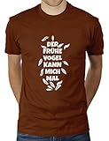 Der frühe Vogel kann Mich mal - Herren T-Shirt von KaterLikoli, Gr. 2XL, C