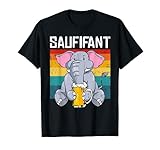 Saufifant Bier Saufen Alkohol Feiern Lustiger Party Vintage T-S