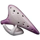Ocarina 12-Loch-Alt-C-Taste Ocarina-Musikinstrument, Anfänger Anfänger Erwachsener Profi, Der 12-Loch ACOcarina Play Ceramic Spielt (Color : C)