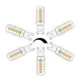 Wowatt 6er G9 LED Dimmbar Warmweiß LED G9 5W Ersetzt 40W Halogen Lampe Kein Flackern Mit IC Kontroller 230V 2700K Birne Leuchtmittel Stiftsockel 420lm Hell 360° Abstrahlwink