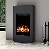 Noble Flame Brava [moderner Stand- oder Wand-Elektrokamin]: Schwarz-g