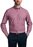 eterna Modern Fit Hemd Button Down Kragen Langarm mit Besatz Karo rot Größe 45