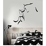 DIY wall sticker Abstrakte Kuss Männer und Frauen Lippen Abziehbilder Paar Zimmer 48x42cm Wandtattoos Aufkleber Home Interior Kleink