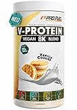 Vegan Protein – VANILLE - V-Protein 8K Blend - unglaublich lecker & cremig - mit Protein aus Sonnenblume, Reis, Erbse, Hanf, Kürbis uvm. - pflanzliches Proteinpulver mit 80% Eiweiß