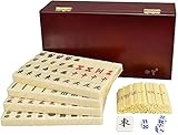 GTJF Mahjong Spielset Boutique Mahjong Set Ausgewählte gesunde Acryl Produktion, Majong Set Mah Jong Mah Jongg Sets Majiang (Color : Beige)