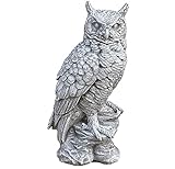 Stone and Style Steinfigur Eule Uhu groß naturgetreu frostfest Steing