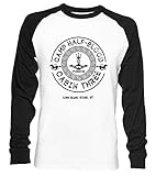 Percy Jackson - Camp Half-Blood - Cabin Three - Poseidon Unisex Baseball T-Shirt Langarm Herren Damen Weiß Schw