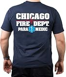 Chicago FIRE Dept. Paramedic Cardio/Star of Life, Navy T-Shirt L