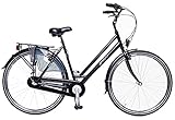 Amigo Bright - Cityräder für Damen - Damenfahrrad 28 Zoll - Geeignet ab 170-175 cm - Shimano 3 Gang-Schaltung - Citybike mit Handbremse, Beleuchtung und fahrradständer - Schw