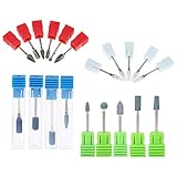 T TOOYFUL Profi 20pcs Hartmetall Schleifstift Nägel Nagelfräser Aufsatz Schleifkörper Bit für Nagel und Fußpflege, Nag