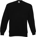 Fruit of the Loom - Set-In Sweat - Black - XXL XXL,Black