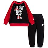 Nike - JDI Fleece Crew Kinder Sweatshirt und Hose 66G985 023 Schwarz - 18 Monate, Schw