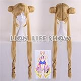 Sailor Moon Crystal New Queen Serenity Princess Serenity Tsuking Usagi super Sailor Moon Gold headwear lemon yellow cosplay wig G