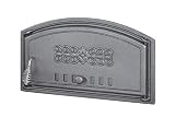 BBQrolling Pizzaofentür Premium 490x280 Backofentür aus Gusseisen Steinofentür Offentür Brotofentür/Recht/