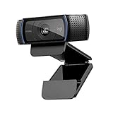 Logitech C920 HD PRO Webcam, Full-HD 1080p, 78° Sichtfeld, Autofokus, Klarer Stereo-Sound, Belichtungskorrektur, USB-Anschluss, Für Skype, FaceTime, Hangouts, etc., PC/Mac/ChromeOS/Android - Schw