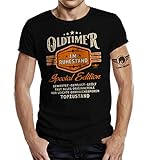 Geschenk T-Shirt zur Rente und zum Ruhestand: Oldtimer L